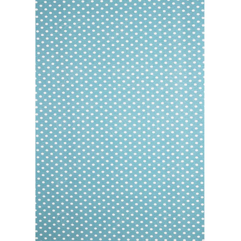 Enrolado Tecidos - tecido-jacquard-estampado-poa-azul-140m-de-largura